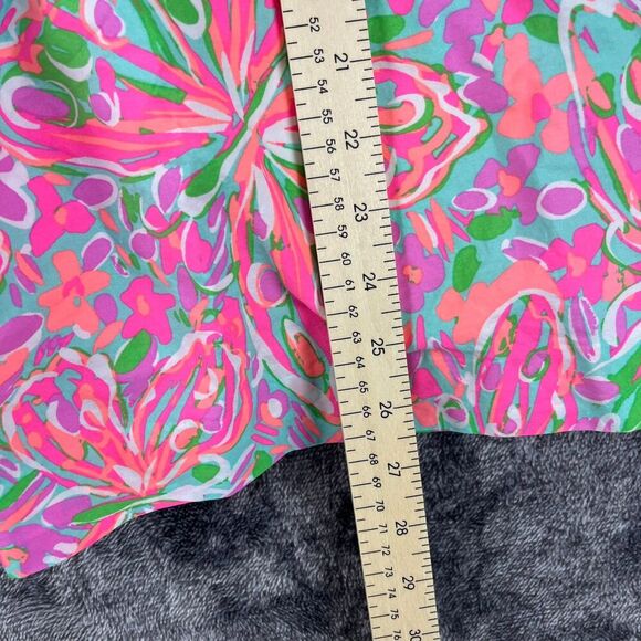 Lilly Pulitzer Fleur Strapless Crash Landing Dress Colorful Pockets Floral S - Picture 9 of 13